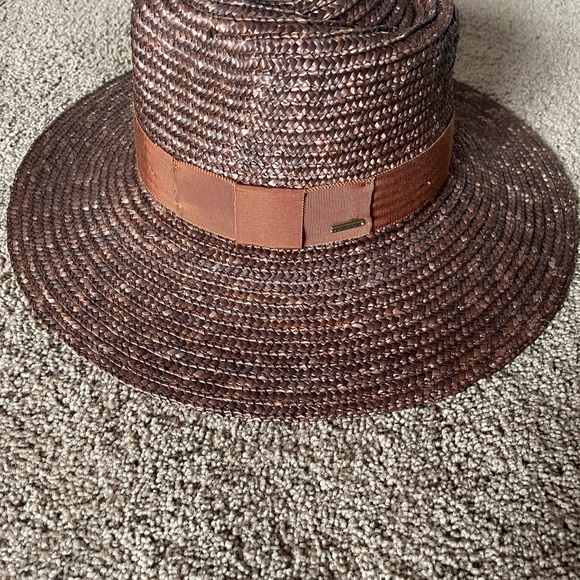 Brixton brown carmel  hat Authentic xs nwt spf 50 - Picture 2 of 8